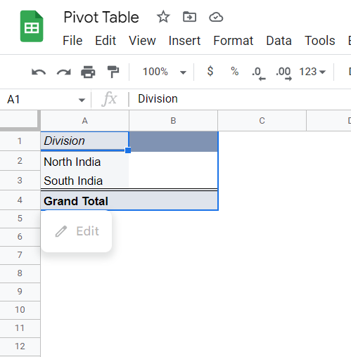 Screenshot 7: Edit Pivot Table